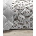 thumbnail image 3 of Plants Down Alternative Comforter, Floral Theme Stem Leaves Images Tarragons Pattern on Plain Background, Microfiber Quilt for All Season, 5 Sizes, White and Pale Taupe, by Ambesonne, 3 of 3