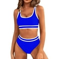 thumbnail image 1 of CAICJ98 Womens Swimsuits Women's Two Piece Swimsuit Color Block Keyhole Cutout Bathing Suit BU2,M, 1 of 4