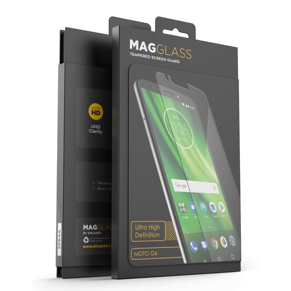 Magglass Moto G6 Tempered Glass Screen Protector Ultra High Clear Definition Reinforced Screen Guard