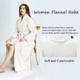 thumbnail image 3 of Womens Long Robe Soft Fleece Fluffy Plush Bathrobe Ladies Winter Warm Housecoat, 3 of 7