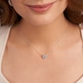 thumbnail image 2 of Lab Diamond Pendant Necklace| 3 Ct IGI Certified Round Shape Lab Grown Diamond | Agustina Round Solitaire Diamond Pendant With Gold Chain | 14K White Gold | FG-VS Quality, 2 of 5
