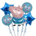 thumbnail image 1 of Película de aluminio de dibujos animados de Peppa para niños, decoración de fiesta de cumpleaños, globo de bebé Piggy George, decoración de fondo para banquete, suministros, 1 of 2