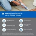 thumbnail image 5 of GE Silicone 1 All Purpose 100% Silicone Caulk, 10.1 Oz., 5 of 11
