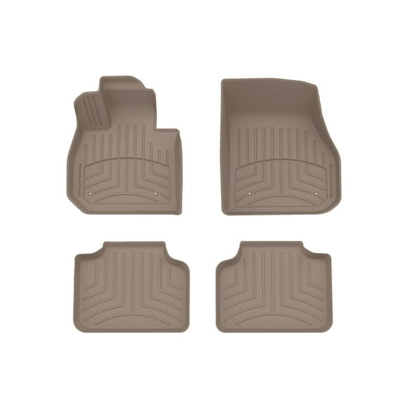 WeatherTech FloorLiner HP Custom Fit Floor Mats compatible with X2 M35i, Countryman, X1 28i, X1 M35i, X2 28i - 1st & 2nd Row (2-pc. Rear Liner), Tan