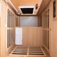 thumbnail image 5 of Xmatch Far Infrared Wooden Sauna Room, 1-Person Size, with 1350W, 8 Low EMF Heaters, 10 Minutes Pre-Warm up, Time and Temp Pre-Set, 2 Bluetooth Speakers, 1 LED Reading Lamp and Clothing Hanging Rod, 5 of 9