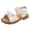 White, variant on Tigivemen Lace Bow Toddler Girls Sandals Flower Girl Dress Shoes for Wedding Party Summer Open Toe Sandal White Size 9