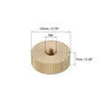 thumbnail image 2 of Knurled Thumb Nuts, 4 Pack M6 x D20mm x H7mm Brass Blind Hole Knurled Thumb Nuts, 2 of 5