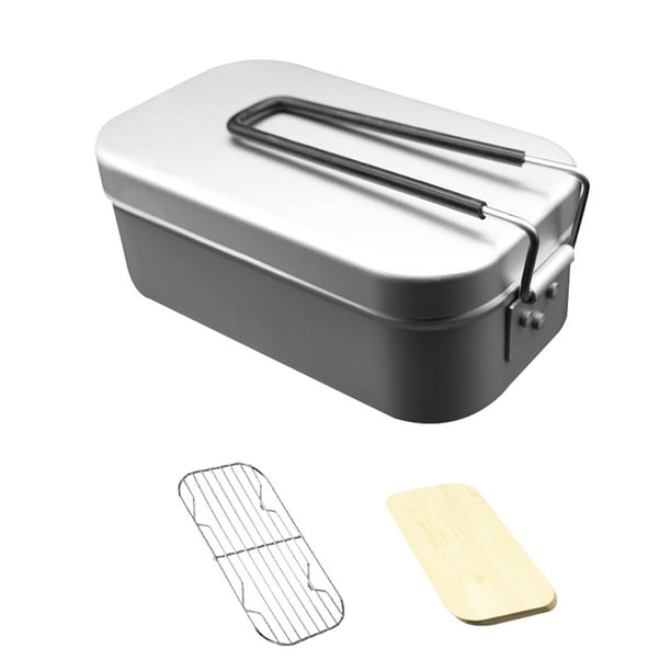 Portable Aluminum Alloy Lunch Box Outdoor Camping Picnic Travel Food Storage Containers Hot