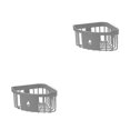 thumbnail image 2 of Transemion Practical bathroom storage Plastic Bathroom Kitchen Storage Rack Organizer Shower Shelf bathroom storage suction shelf Grey 2Set, 2 of 6
