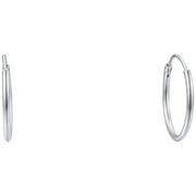 Brilliance Fine Jewelry Trio Set of Endless Hoops in Sterling Silver