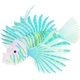thumbnail image 1 of KAIYANG Pez león artificial luminoso falso para acuario, adorno para pecera, simulación de brillo, decoración de animales (azul), 1 of 4