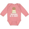 thumbnail image 3 of Inktastic Reading Is A Hoot Librarian Gift Girls Long Sleeve Baby Bodysuit, 3 of 5
