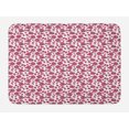 thumbnail image 1 of Rose Bath Mat, Simplistic Solid Colored Roses with Peduncle and Leaves Flourish Plain Backdrop, Plush Bathroom Decor Mat with Non Slip Backing, 29.5" X 17.5", Pale Maroon White, by Ambesonne, 1 of 2