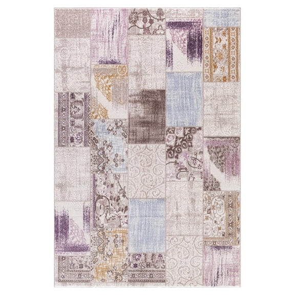 Luxe Weavers Modern Farmhouse Floral Multicolor 8x10 Area Rug, Stain-Resistant Carpet