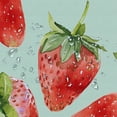 thumbnail image 5 of Awypu Watercolor Illustration of Strawberries on a Light Green Background Shower Curtain Set White, 5 of 7