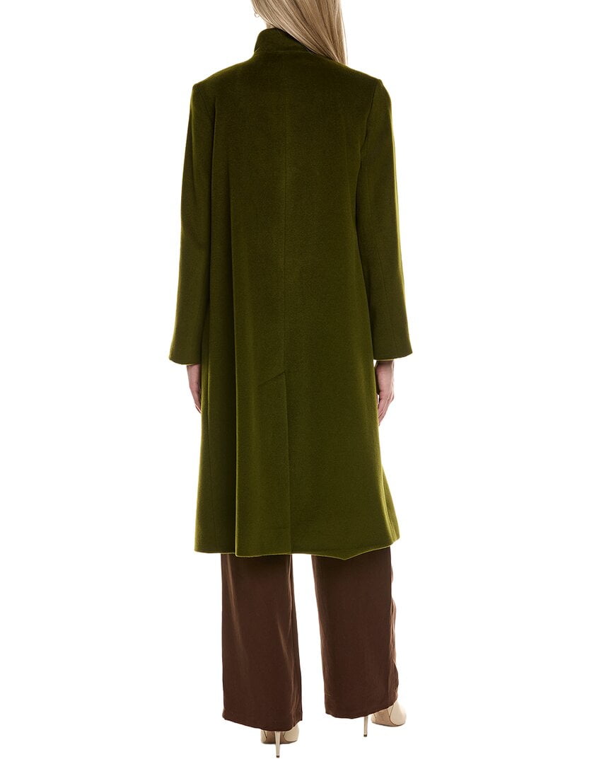 womens  Wool-Blend Coat, 0, Green - image 2