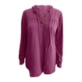 thumbnail image 6 of ZyeKqe Oversized Tops for Women Long Sleeve Shirts Button up V Neck Top Casual Loose Fitting Tees, 6 of 8