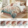 thumbnail image 2 of Lanco 7 Piece Floral Comforter Set, Queen Size Microfiber Print Bedding Set, Blush All Season Bedding, Matching Pillows, Shams, Bed Skirt, 2 of 7
