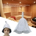 thumbnail image 3 of Felt Bath  Hat, Water Absorbent Comfortable Shower Bath Hat,  Accessory for Men Women White, 3 of 8