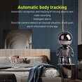 thumbnail image 3 of Cámara De Seguridad Robotizada, 1080P HD, Control Remoto, Monitoreo De Giro E Inclinación, Cámara Wifi Inteligente, Seguimiento Automático Humano Para Oficina En Casa, 3 of 8