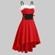 thumbnail image 2 of Vestido de Navidad de manga larga para mujer, vestido de retazos, vendaje asimétrico, hombros descubiertos, 2022, 2 of 4