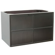 Bellaterra Home 36" Single wall mount vanity in Cappuccino finish - cabinet only