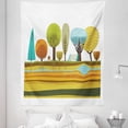 thumbnail image 1 of Urban Tapestry, Illustration of Flat Park Elements in the City as Trees Roots Bench Soil and Water, Fabric Wall Hanging Decor for Bedroom Living Room Dorm, 5 Sizes, Multicolor, by Ambesonne, 1 of 1