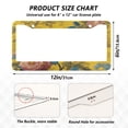 thumbnail image 7 of Aluminum License Plate Frame 2 Pack Car Exterior Accessory Car Tag Holder for Front Rear Plates Cars Decor Bluebird Surrounded by Flowers, 7 of 7