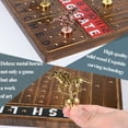 thumbnail image 3 of Horse Race Board Game Racing Game Thickened Solid Wood with 11 Luxurious Durable Classic Metal Horses with 4 Dice and 2 Boxes of Cards Horse Racing Game (Flame Color, Rectangle), 3 of 6