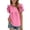 Pink, variant on Fesfesfes Womens Shirt Womens Fashion Short Sleeves Round Neck Solid Color Loose Tops Blouse Knitted Sweater Women Short Sleeve Shirt L(US:8)