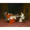 thumbnail image 2 of Jehan Georges Vibert 24x20 Gold Ornate Framed and Double Matted Museum Art Print Titled - Sermon on Abstinence, 2 of 4