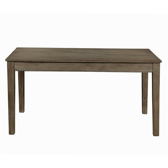 JERFIT 6-Seater Farmhouse Dining Table with Hidden Storage Drawers, Wire Brushed Brown Finish, Solid Wood Construction for Casual Dining Room