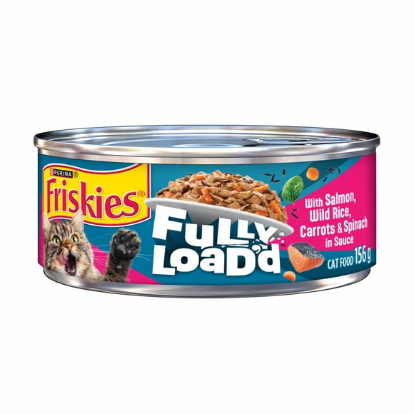 Friskies Fully Load'd Saumon en Sauce, Nourriture Humide pour Chats, 156 g