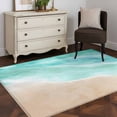 thumbnail image 3 of Summer Beaches Area Rugs 4x6 ft Gradient Teal Ocean Casual Sea Coastal Washable Rug Non Slip Indoor Carpet Absorbent Floor Mat for Living Room Bedroom Dining Room, 3 of 9