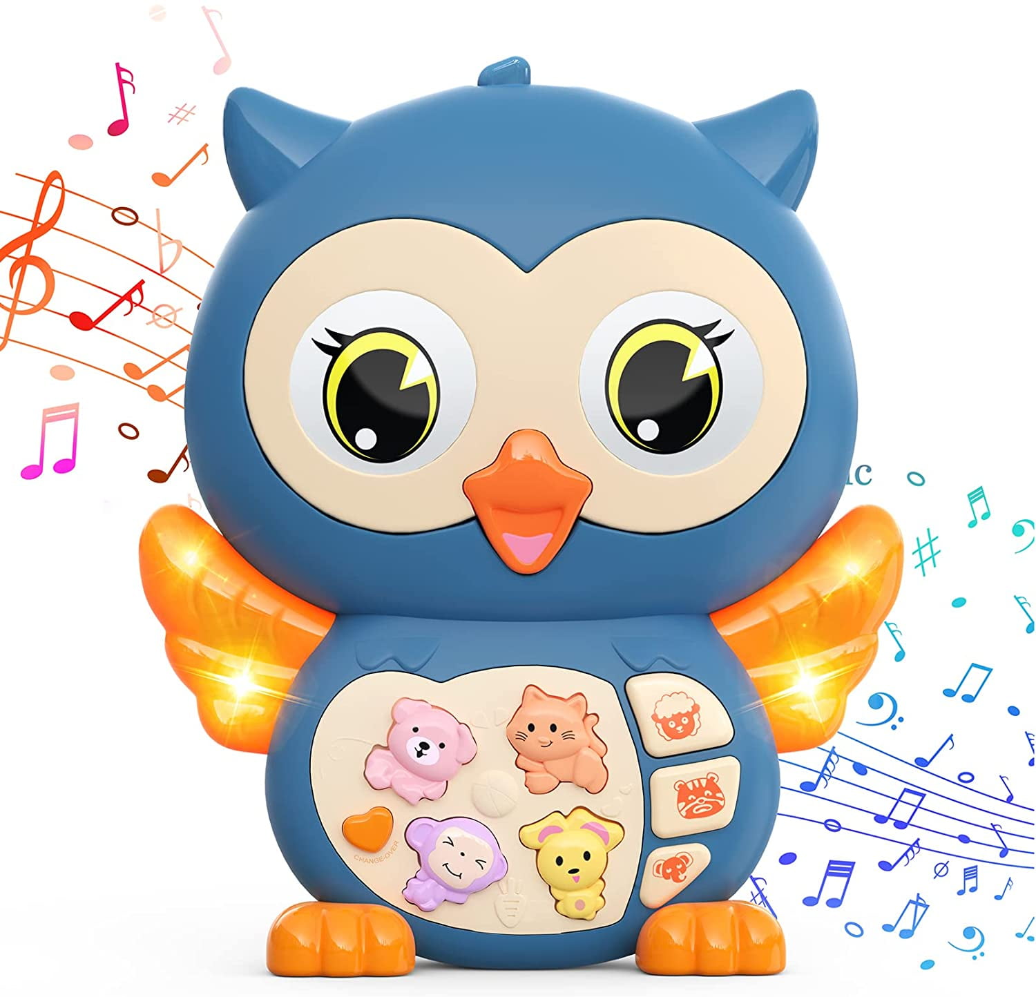 NBPOWER Musical Toys for Toddlers 1-3 Year Old, Lovely Owl Infant Toys Baby Early Learning Toys, Baby Musical Light Up Toy, Early Educamional Montessori Toys for Babies Toddler Boys Girls