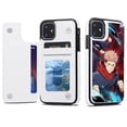 thumbnail image 3 of Anime Phone Case, Jujutsu Kaisen Phone Case for Iphone 11, TPU Leather Wallet Cover with Card Holders, RFID Blocking, Kickstand, Shockproof Protection, 3 of 5
