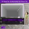 thumbnail image 7 of HDJ 63 Inch High Gloss LED TV Stand for 70" TV,Modern TV Console Entertainment Center with 16 RBG Light and Remote Control,Black, 7 of 7