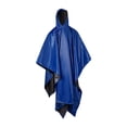 thumbnail image 3 of Impermeable con capucha con cordón, poncho de lluvia con capucha de manga larga para azul, 3 of 9