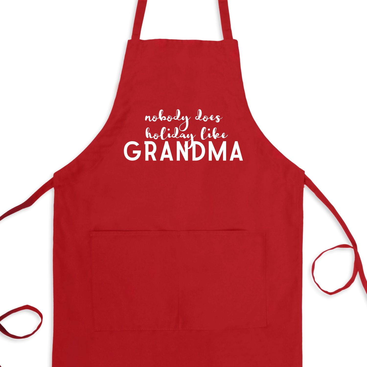 Nobody Does Holiday'S Like Grandma, Christmas Apron With Pockets