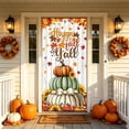 thumbnail image 4 of Eagokdc Thanksgiving Welcome Door Cover for Living Room, Farmhouse Autumn Harvest Banner, Door Curtains for Front Door Wall Photo Background, 4 of 6