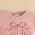 thumbnail image 4 of UAYOTSE Toddler Baby Girl Clothes 3 6 12 18 24 Month 2T 3T Summer Outfit Embroidery Daddy's Girl Shirts + Shorts Set,Sizes 12-18 Months, 4 of 7