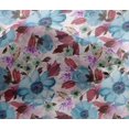thumbnail image 4 of oneOone Viscose Chiffon Light Blue Fabric Leaves & Watercolor Flower Floral Sewing Fabric By The Yard Printed Diy Clothing Sewing Supplies 42 Inch Wide, 4 of 4