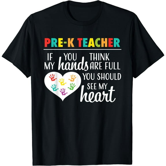 Pre K Teacher Cute Heart Appreciation Tee for Women T-Shirt