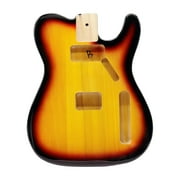 Almencla DIY Electric Guitar Barrel Wooden DIY Parts Guitar Accessory Unassembled Guitar Body for Guitar Neck 5.7cm Luthiers