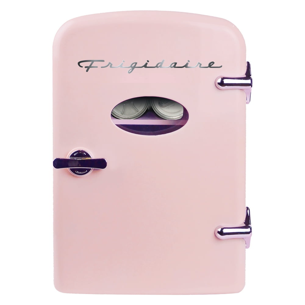 Frigidaire Portable Retro 6can Mini Fridge EFMIS129, Pink Walmart