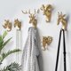 thumbnail image 1 of Paquete de 3 ganchos de pared con forma de cabeza de rinoceronte y cabeza de jirafa (dorado) LingWen 8390606290786, 1 of 1