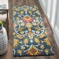 thumbnail image 3 of SAFAVIEH Blossom Lennon Floral Wool Runner Rug, Green/Multi, 2'3" x 20', 3 of 5