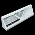 thumbnail image 3 of [10 Pack] Fits 15" [External Length] Baseboard Space | Corner Baseboard Register by Handua | Round Type Air Flow Design | Register Vent Cover Grill | Adjustable Lever for Air Flow Control | White, 3 of 8