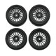thumbnail image 2 of 4x Neumáticos para coche RC 1/16, repuestos modificados, piezas de coche, ruedas de hobby para coche, neumáticos, ruedas Negro, 2 of 7