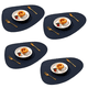 thumbnail image 1 of Juego de 4 manteles individuales de cuero para comedor, manteles individuales lavables y lavables. Tapetes fáciles de limpiar para cocina, patio, interior/exterior, 1 of 5